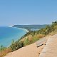 Bohumír Michal na vrcholu Sleeping Bear Dunes (11.8.2002)