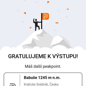Michal Kříž on the summit of Babuše (23.8.2025 11:28)
