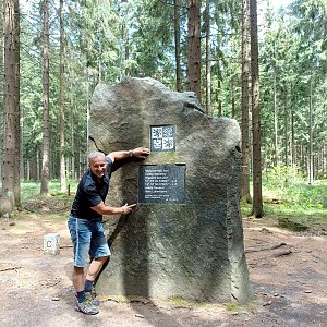 Merkys on the summit of Northernmost Point of the Czech Republic (10.6.2022 11:45)