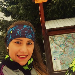 Monča Čaganová na vrcholu Zimný (2.1.2018 11:20)