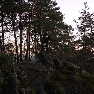 Bouřka na vrcholu Matějkovna (15.1.2022 16:55)