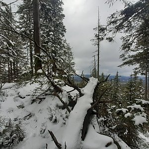 Ráďa Hojdís on the summit of Čertův vrch (18.4.2021 20:43)