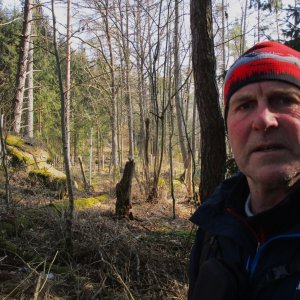 Michal Kříž on the summit of Mýť (22.2.2025 12:55)