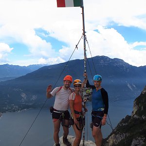 Iveta Válová on the summit of Cima Rocca (21.7.2018 15:50)