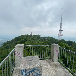Martin Matějka on the summit of Ślęża (9.6.2022 12:25)