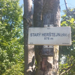 Cyklista 73 na vrcholu Starý Herštejn - V vrchol II (11.8.2023 11:45)