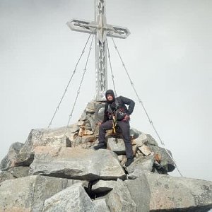 Adam Závodský on the summit of Hochalmspitze