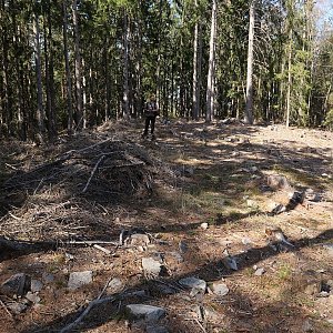 Bouřka na vrcholu Převážení - SV vrchol II (12.4.2022 14:54)