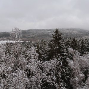Bouřka na vrcholu Černá skála (26.1.2026 12:15)