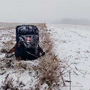 Jiřina na vrcholu Petrůvky (25.12.2021)