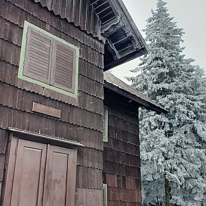 Tomáš na vrcholu Hubertova chata (15.1.2022 12:24)