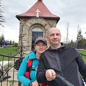 Dana + jirka on the summit of Muřinková kaple (1.5.2022 12:59)