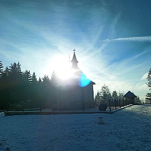 Milan Meravy na vrcholu Muřinkový vrch - kaple (10.1.2022 20:36)
