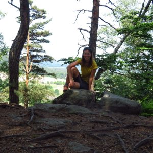 Iveta Válová on the summit of Kohlbornstein (27.5.2023)