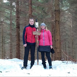 I+L Rajnochovi na vrcholu Magurka (18.1.2020 12:52)