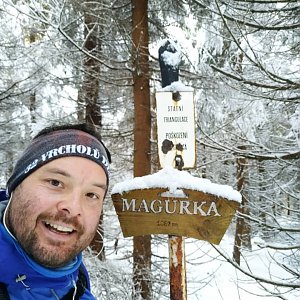 Jakub Špaček na vrcholu Magurka (31.12.2020 12:47)