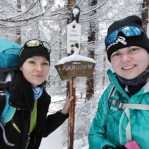 Petra Glogarová na vrcholu Magurka (10.1.2021 10:03)