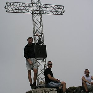 Stanislav Němeček on the summit of Monte Civetta (26.8.2005 12:40)