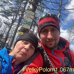 Hanka Hanusová na vrcholu Velký Polom (7.5.2020 14:30)
