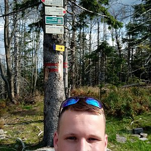 Michal Dimun na vrcholu Velký Polom (12.9.2020 14:53)