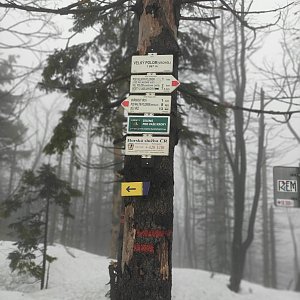 Mirek na vrcholu Velký Polom (22.1.2021 9:52)