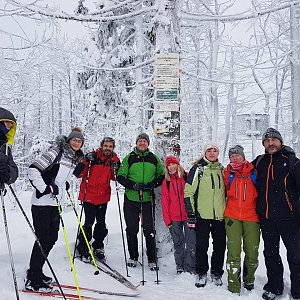 Dřevák na vrcholu Velký Polom (13.2.2021 11:33)