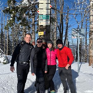 Jakub Pniok na vrcholu Velký Polom (20.2.2021 11:15)