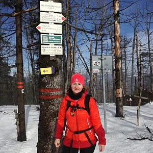 dana na vrcholu Velký Polom (17.3.2019 10:00)
