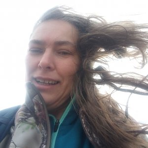 Jiřina on the summit of Smrček (20.2.2022)