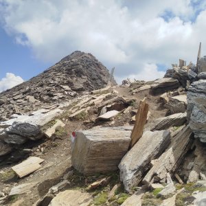 Jan Blažej on the summit of Schareck (4.8.2026 13:50)
