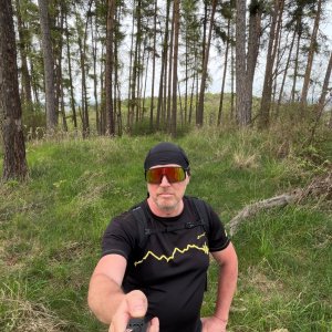Petr Karmazín on the summit of Černý vrch (2026)
