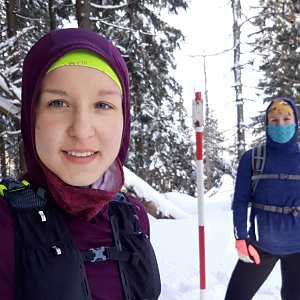 Hanka Ličková na vrcholu Malý Polom (22.2.2020 15:26)