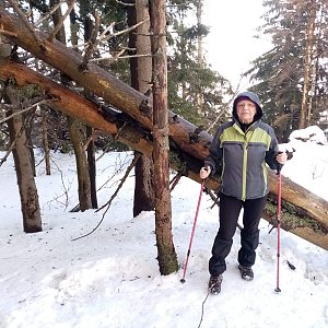 Nuny na vrcholu Malý Polom (21.2.2021 18:15)