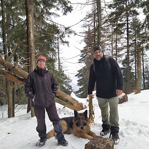 Libuše Šťastná na vrcholu Malý Polom (21.2.2021 13:44)