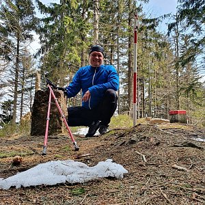 Michal Kohout na vrcholu Malý Polom (25.4.2021 13:28)