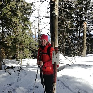 dana na vrcholu Malý Polom (17.3.2019 13:08)