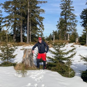 Petr Karmazín on the summit of Habr (2025)
