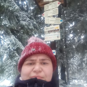 Lenka Sajkova on the summit of Habr (14.2.2026 11:56)