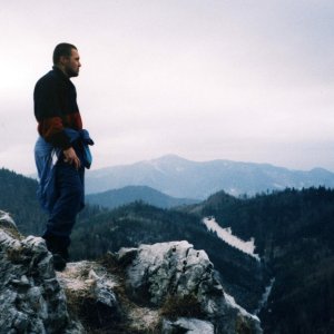 Rastislav Biarinec on the summit of Vtáčnik (15.12.2002 14:40)