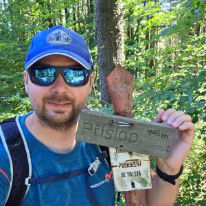 Martin Snopek on the summit of Příslop (8.9.2026 12:52)