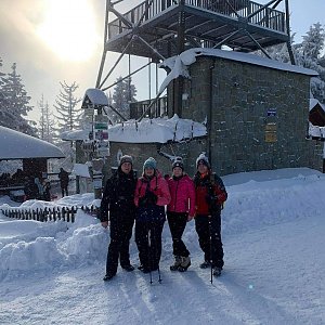 Jakub Pniok na vrcholu Velká Čantoryje (17.1.2021 13:20)