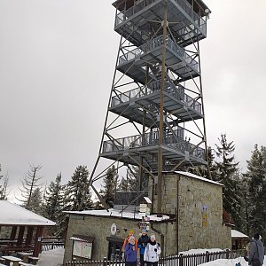 Petr Bartoň na vrcholu Velká Čantoryje (24.1.2021 18:53)