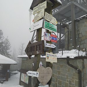Libuše Šťastná na vrcholu Velká Čantoryje (19.2.2021 14:00)