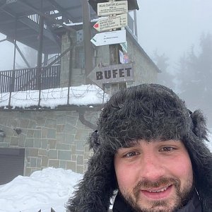 Richard Gödel na vrcholu Velká Čantoryje (17.4.2021 16:20)