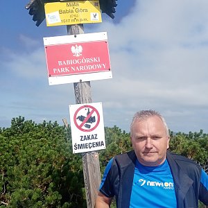 Michael na vrcholu Malá Babia hora (25.8.2021 14:26)