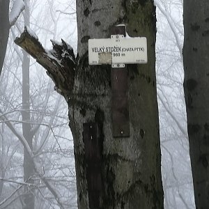 Zdeňka Máchová na vrcholu Velký Stožek / Stożek Wielki (27.2.2021 12:10)