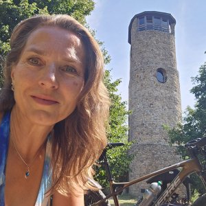 Marcela Kubíčková on the summit of Brdo (1.8.2026 10:35)