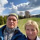 Ivana a Petr Kadovi na vrcholu Hlavatá V vrchol (18.4.2022 9:45)