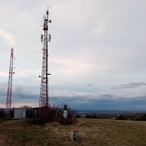 Jiřina on the summit of Veterník (9.4.2022)