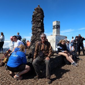 Jarda Vála na vrcholu Pico Ruivo (4.10.2025)